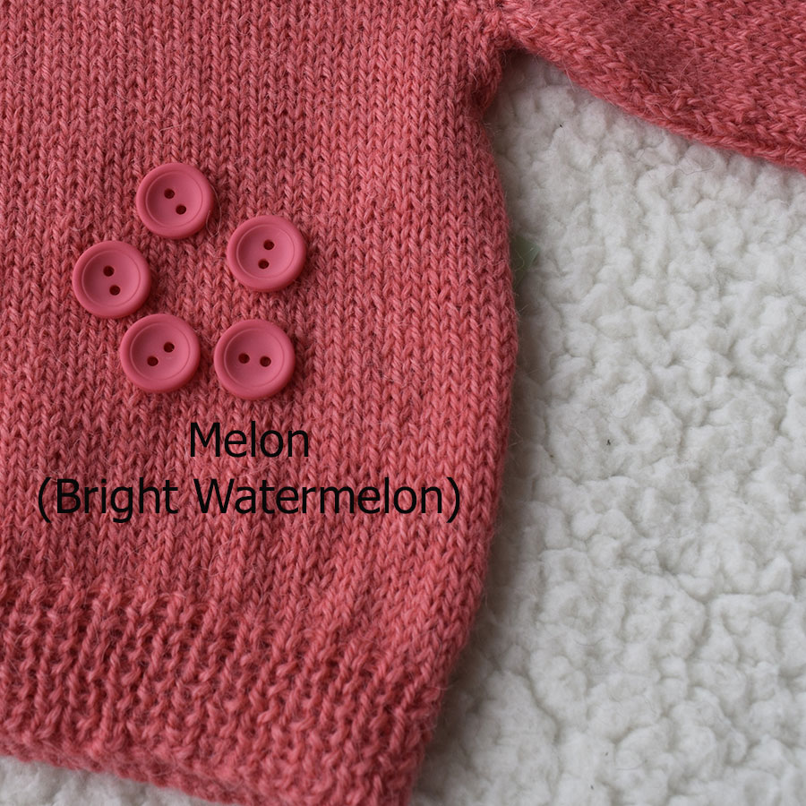 Watermelon Pink Buttons | 2-Hole | 23mm