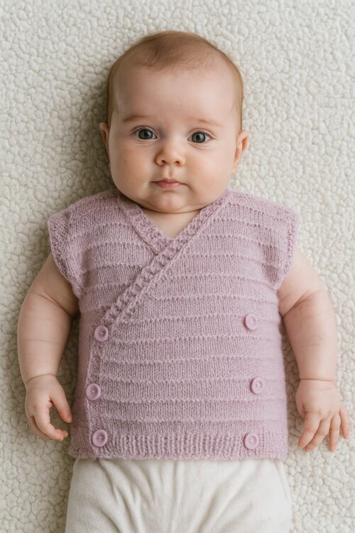 alpaca wrapover vest