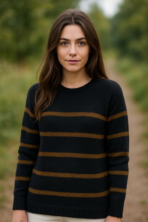 Striped alpaca sweater